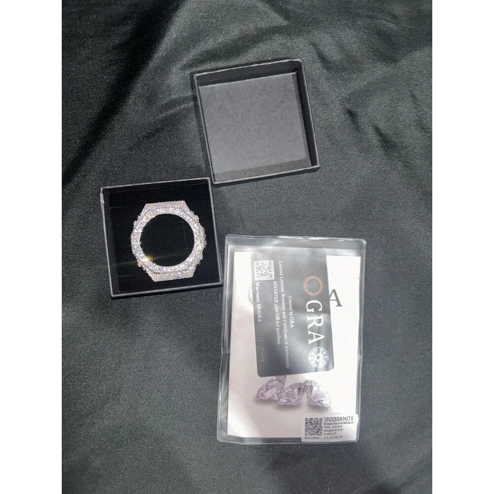 Iced Out Moissanite Bezel For G Shock Ga2100|VVS1 WITH GRA CERTIFICATE